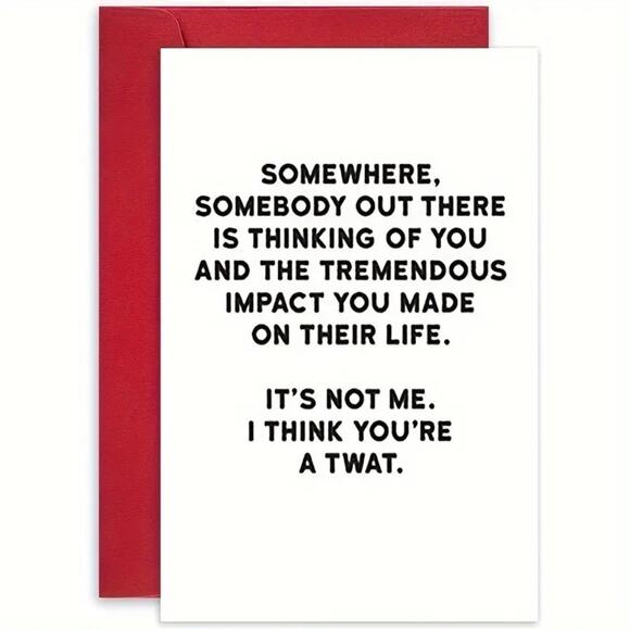 Birthday, Get Well or Just For the Hell of It Card - 5" x 7" - Picture 1 of 5